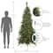 7.5ft. Pre-Lit Real Touch™️ Canyon Pine Artificial Half Wall Christmas Tree, Clear Lights